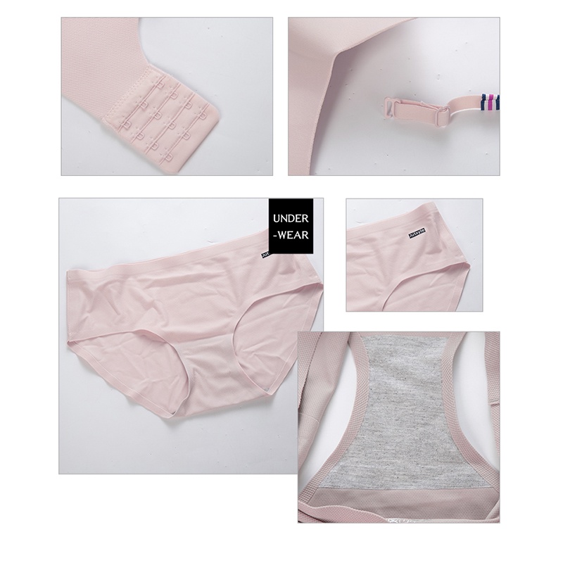 Set đồ lót ZXYOUPING nâng ngực không đường may phong cách Anh Quốc cho nữ