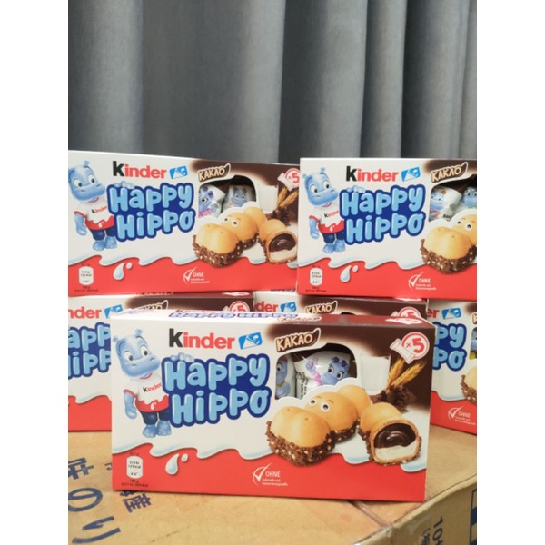 Bánh socola Kinder Happy Hippo Cacao hộp 103.5gr