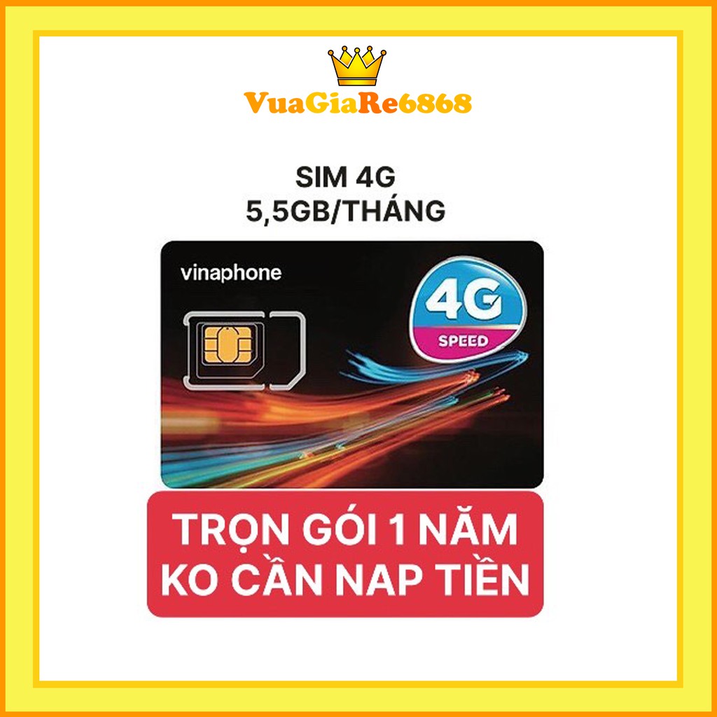 Sim 4G Vinaphone D500 Trọn Gói 1 Năm Không Cần Nạp Tiền Mua về dùng ngay