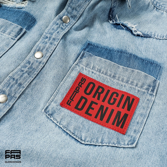 Mua Áo Sơ Mi Nam Denim Label Màu Washed Chi Tiết Rách Xước Bụi Bặm Có ...