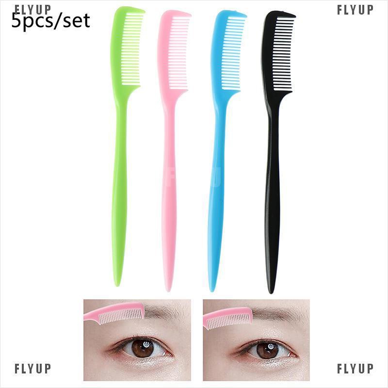 (hàng Mới Về) Set 5 Lược Chải Lông Mi / Lông Mày Bằng Nhựa Tiện Dụng | BigBuy360 - bigbuy360.vn