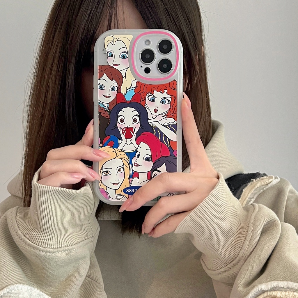 Ốp Điện Thoại Mềm Họa Tiết Công Chúa Cho iphone 11 12 13 pro max mini XR XS 7 8 plus