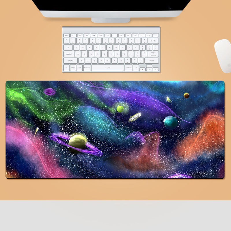 Miếng Lót Chuột Họa Tiết Vũ Trụ Hoạt Hình Cỡ Lớn Thiết Kế Độc Đáo