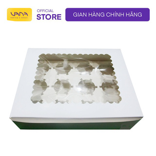 Hộp giấy cupcake 4 6 12 ô trắng