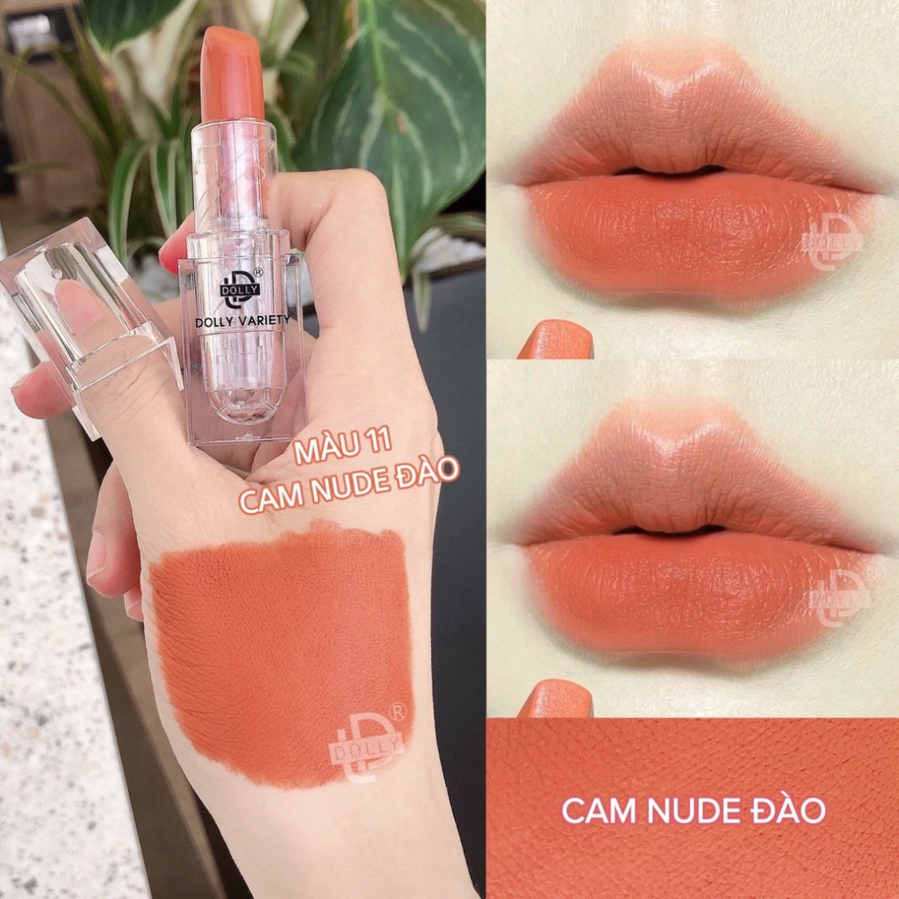 Son Sáp, Thỏi Dolly Không Chì màu Cam Nude Đào cao cấp chính hãng