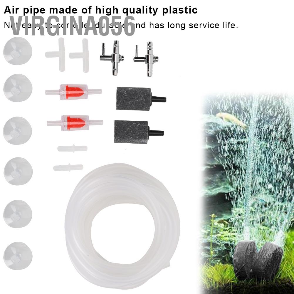Virgina056 Aquarium Air Pump Fittings Fish Tank Oxygen Compressor Accessories 3 Way Straight Direct Link for 4mm Pipe