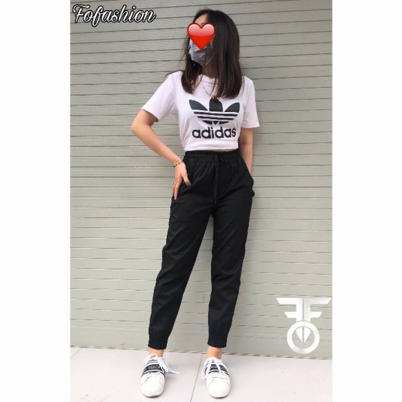 Quần Jogger kaki ĐEN BASIC , MADE BY F.O.F