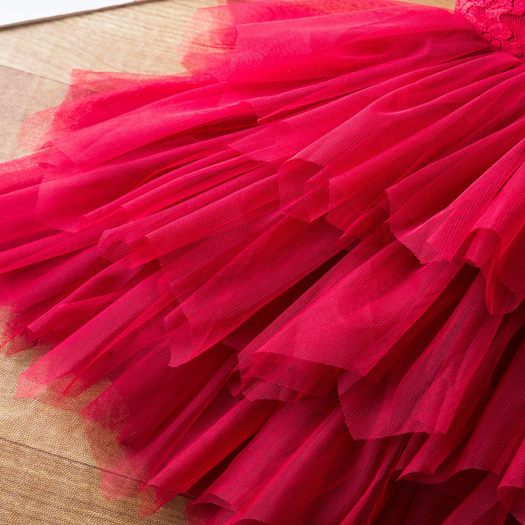 Đầm Công Chúa Dự Tiệc Giáng Sinh Năm Mới Cho Bé Gái