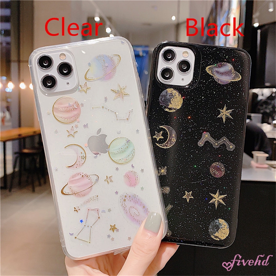 Samsung A90 A80 A70 A60 A50s A40 A30 A20 A10 A30s Phone Case Bling Glitter Starry Sky Transparent Soft Shell All-inclusive Protective Cover