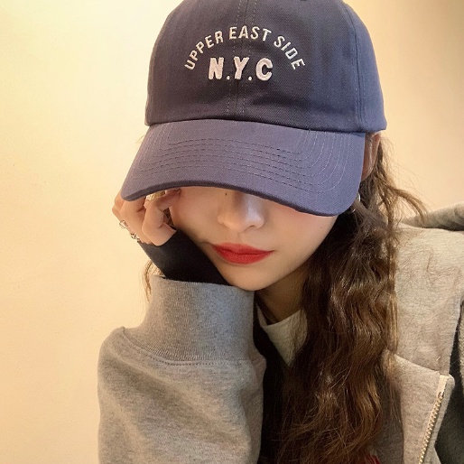 Mũ lưỡi trai nón kết vải mềm thêu chữ N.Y.C phong cách ulzzang Unisex Hàn Quốc