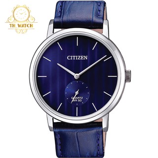 Đồng hồ nam citizen be9170-05l mặt xanh, dây da, máy pin