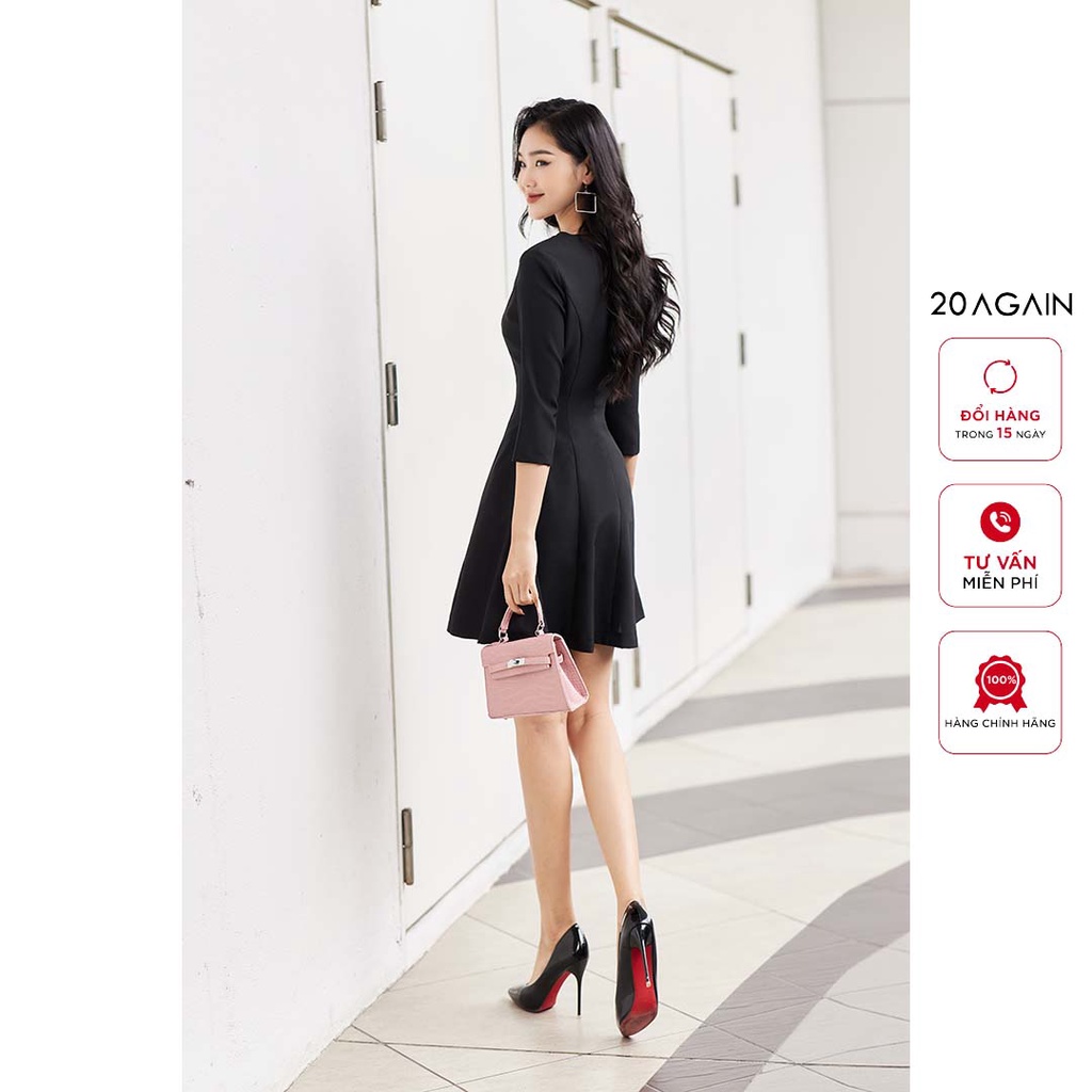 Đầm nữ thiết kế cổ vạt chéo 20AGAIN DEW0597 | BigBuy360 - bigbuy360.vn