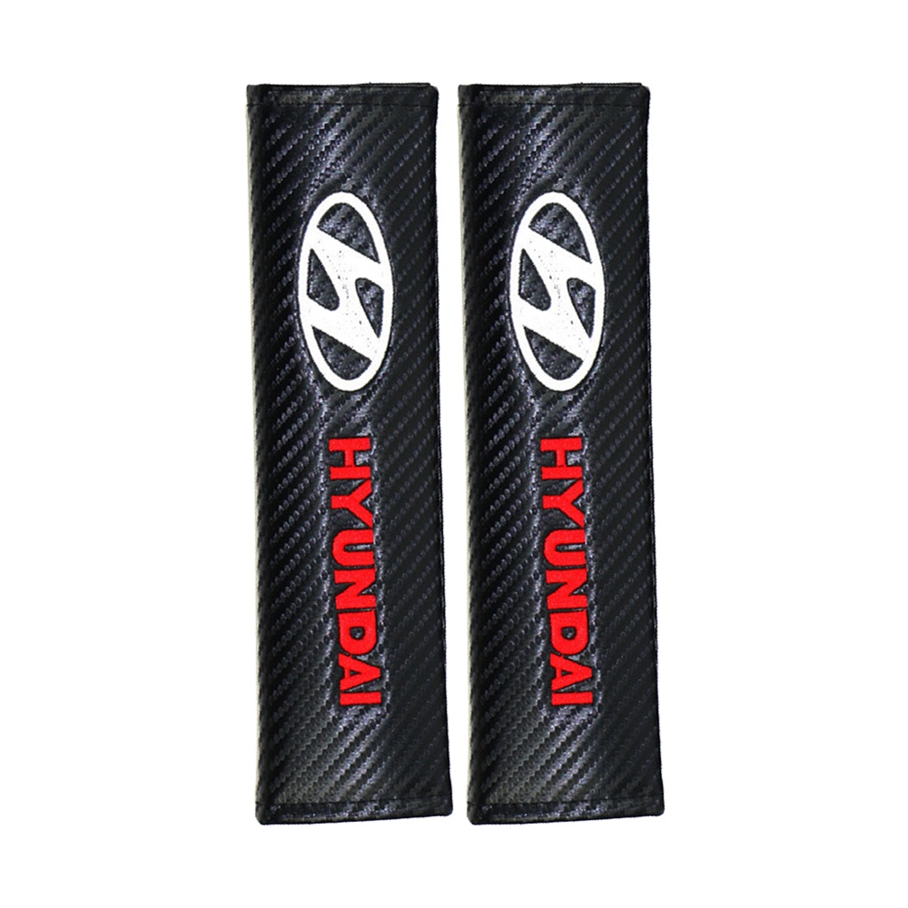 GTIOATO Sợi Carbon BọC DâY An ToàN Xe HơI ChốT CàI DâY An ToàN Xe Ô Tô Đệm Bọc Dây Đai An Toàn Xe Hơi DâY Đai An ToàN Ô Tô Phụ KiệN Ô Tô Cho Hyundai Grand Starex Avante Accent I10 Santa Fe Kona Venue Tucson Sonata Ioniq Creta I20