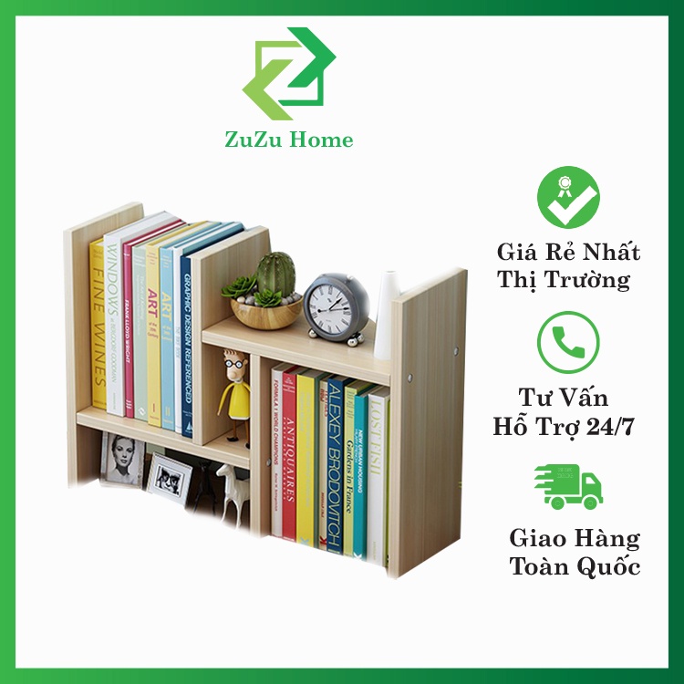 Kệ sách gỗ để bàn ZuZu Home (gỗ MDF) cực chắc chắn và tiện ích