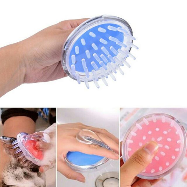 Lược Gội Đầu Silicone Nhiều Màu Massage Da Đầu Tiện Dụng