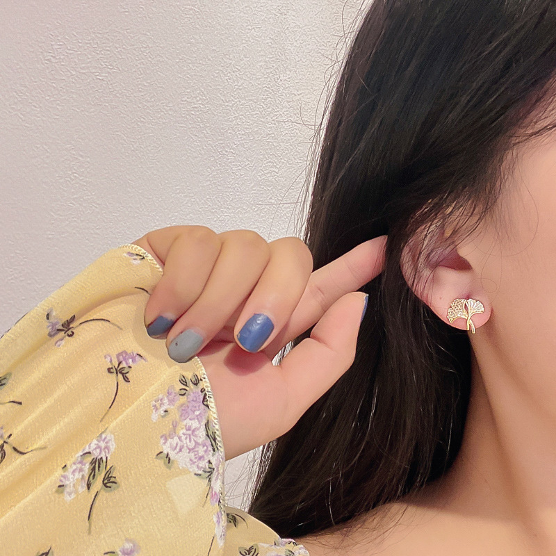 OIMG  Bông Tai Bạc 925 Đính Đá Phong Cách Hàn Quốc Cho Nữ