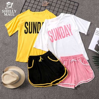 Set áo thun ngắn tay+quần short thể thao cho nữ