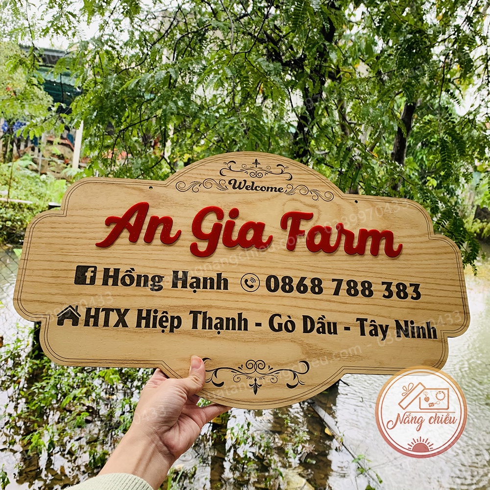 Bảng Gỗ - Khắc Tên Shop - Chụp Ảnh - Check in Sản Phẩm