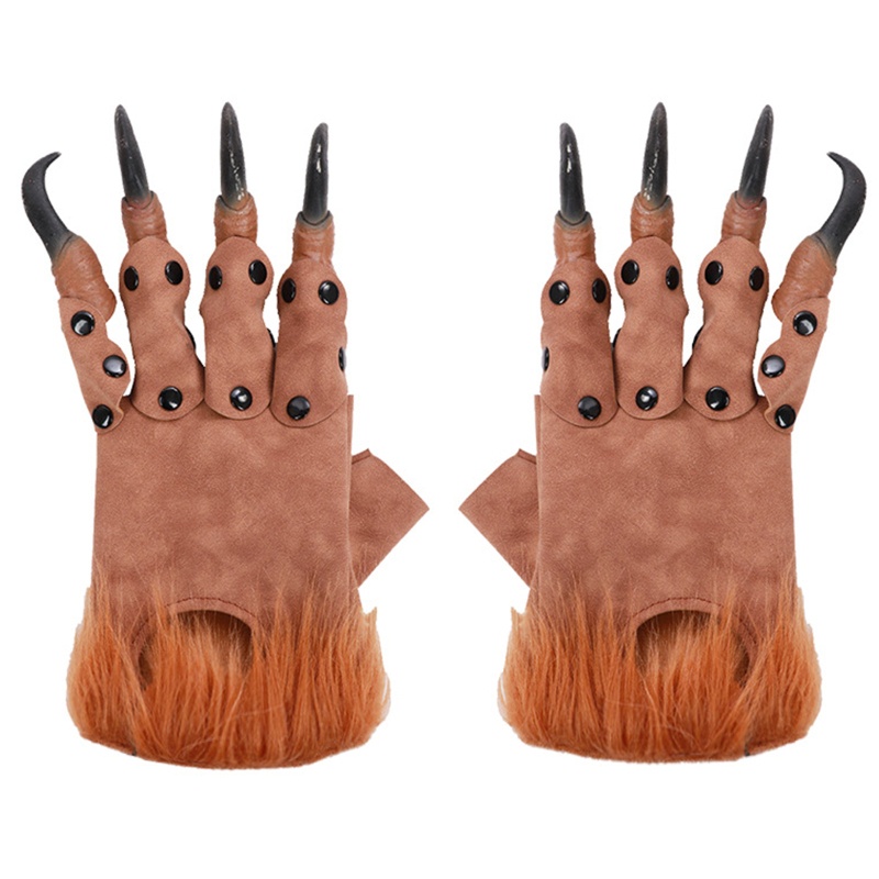 Găng Tay Da PU Hình Móng Vuốt Rồng Độc Đáo Cho Lễ Hội
