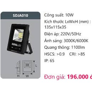 Đèn Pha Led 10w Duhal ( Pha Led 10w)