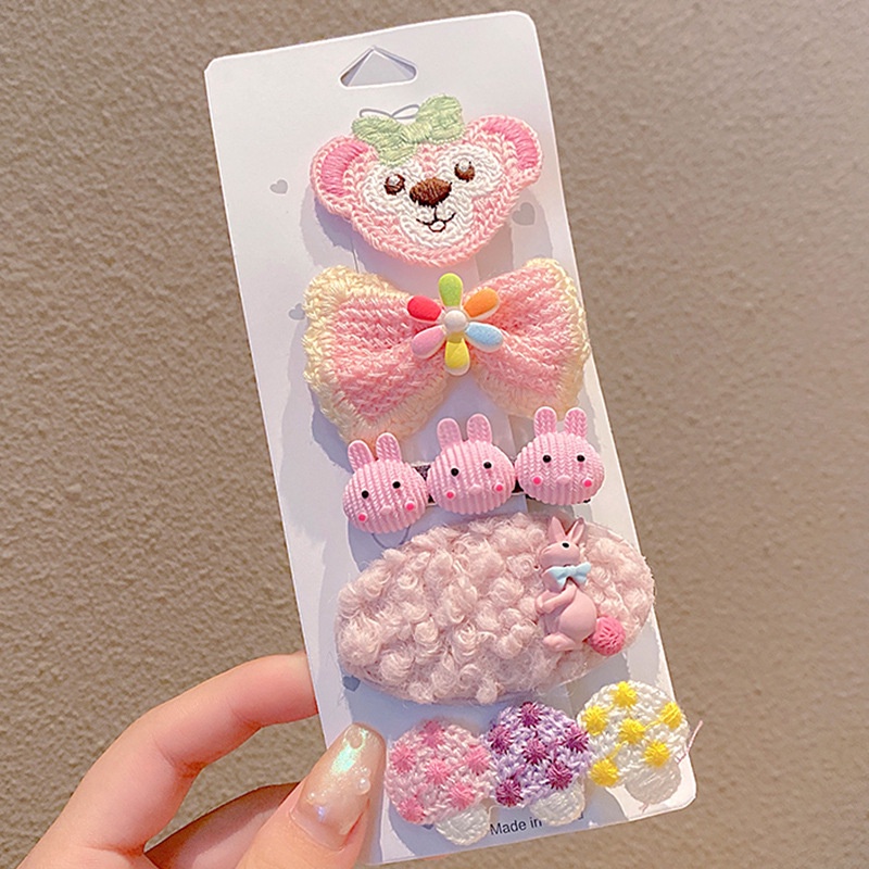 Kẹp tóc vải thiết kế đáng yêu thời trang mùa thu và đông dành cho bé gái