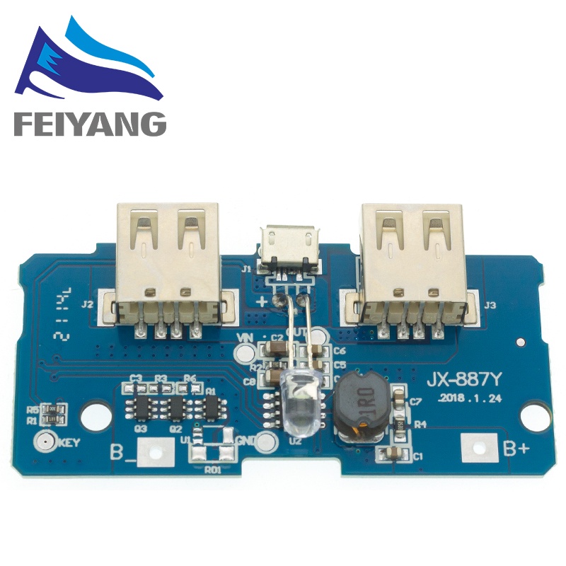 Bảng Mạch Sạc Pin Lithium 18650 Hai Cổng Micro USB 3.7V Sang 5V 2A