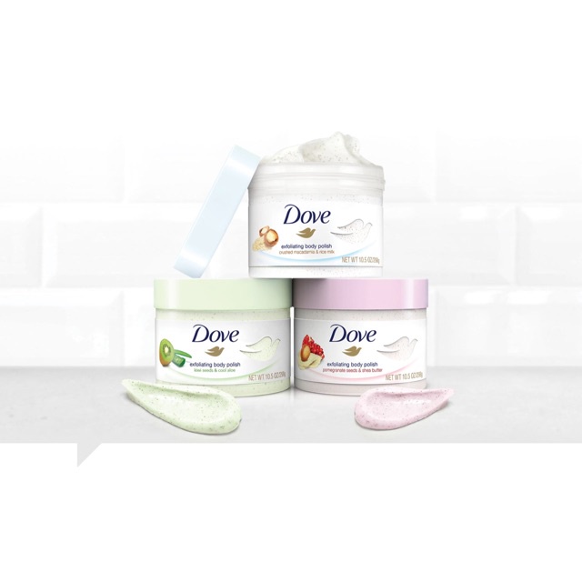 Tẩy da chết body DOVE Mỹ, Đức Macca Lựu đỏ giúp da mịn màng chiết xuất từ thiên nhiên - Laika | BigBuy360 - bigbuy360.vn