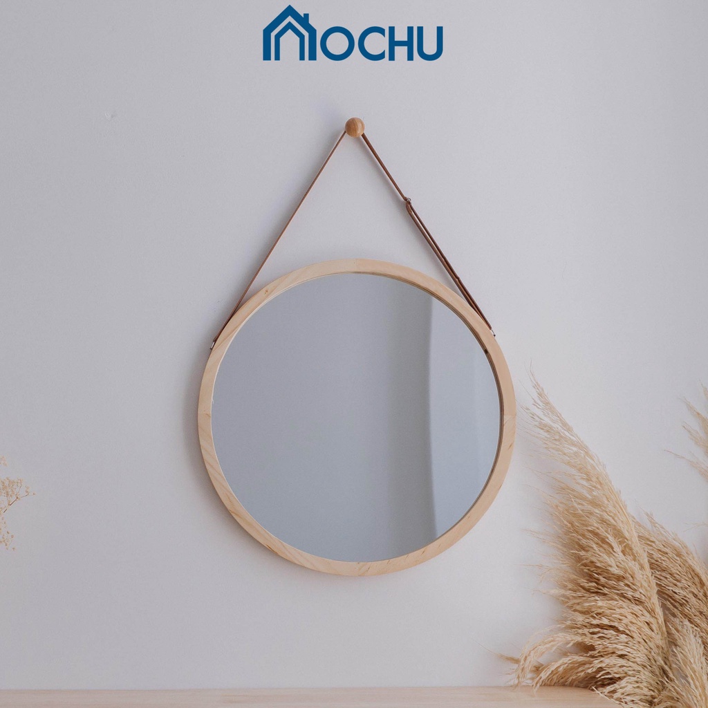 Gương Tròn Treo Tường Khung Gỗ OCHU soi trang điểm MIRROR CIRCLE 60 Nội thất Decor phòng ngủ