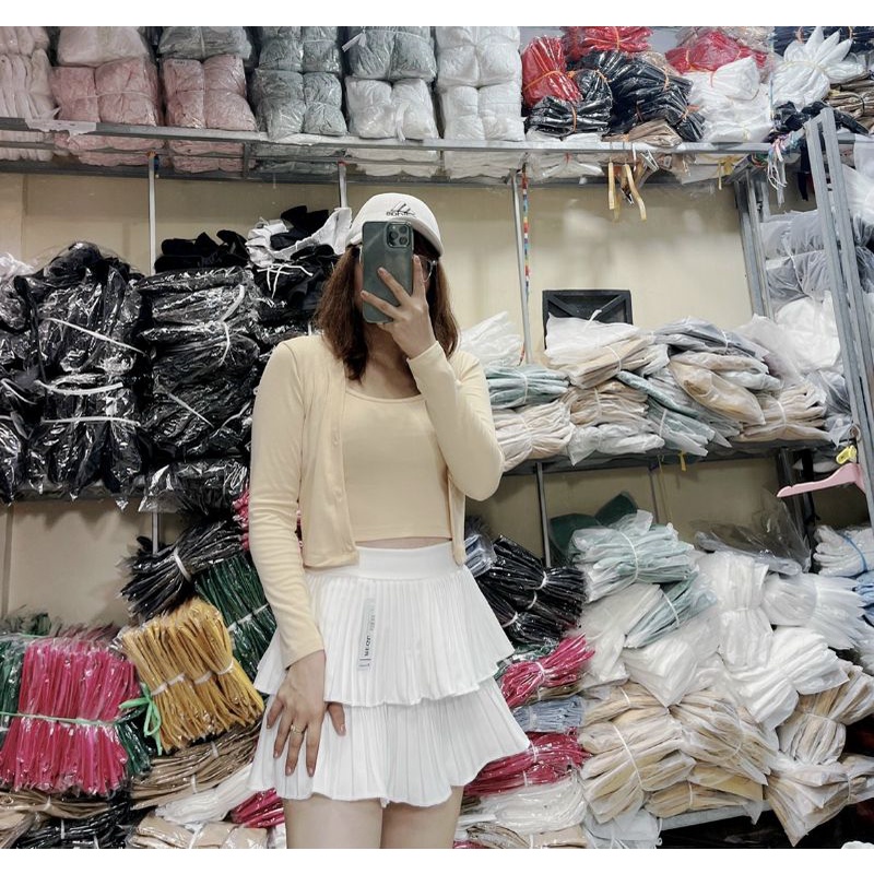 Sét áo  khoác croptop và áo trong (gồm 2sp)