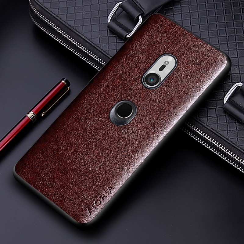 Sang Trọng Bao Da Điện Thoại pu Màu Trơn Phong Cách Doanh Nhân Cho sony xperia 1 xz3 xperia xz4 Ốp