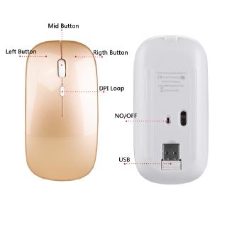 Chuột không dây 2.4G Sạc Được