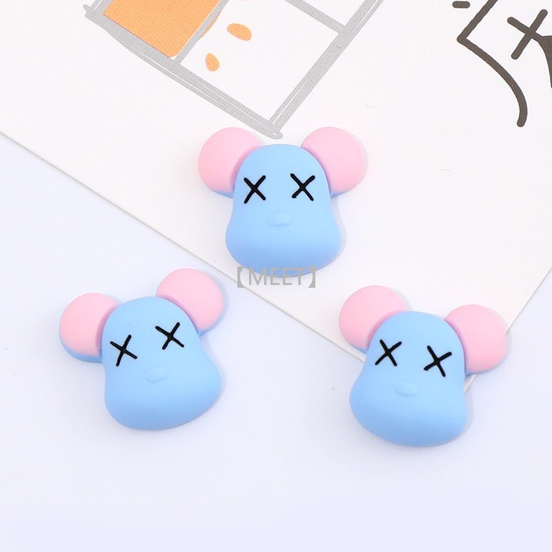 1 Mặt Trang Sức Hình Gấu Hoạt Hình Bằng Nhựa Resin DIY