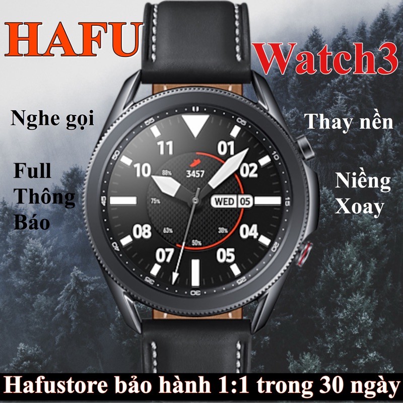 Đồng hồ thông minh HAFU WATCH3 nghe gọi niềng xoay thông báo facebook zalo nhịp tim sức khoẻ