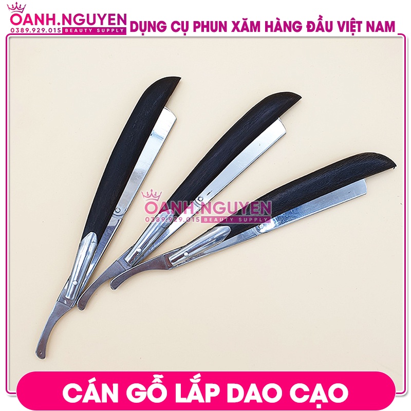 Cán Gỗ Lắp Lưỡi Dao Cạo Lông Mày, Cạo Tóc