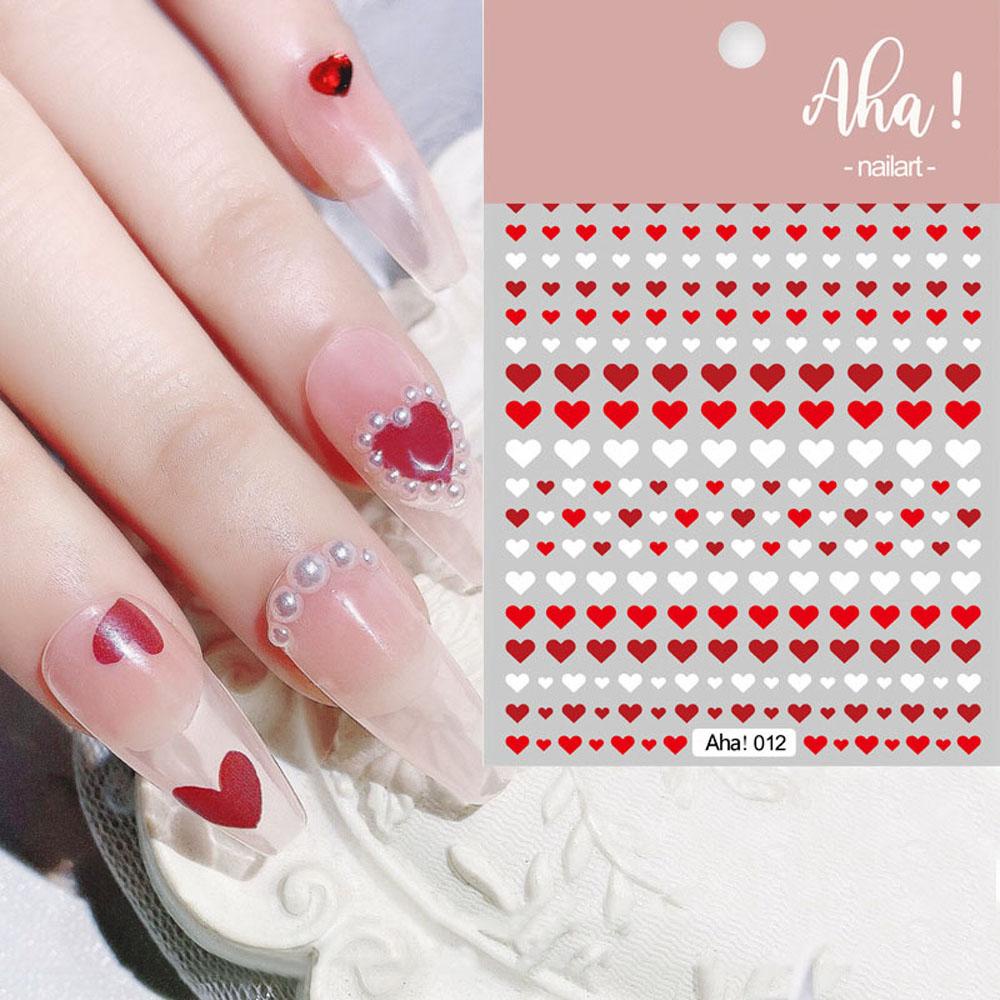 Nhãn Dán Móng Tay Tự Dính Họa Tiết Hoa Hoạt Hình Dễ Thương Dùng Trang Trí DIY