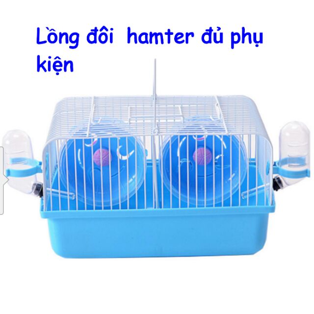 Lồng hamter,lồng đôi hamter đủ phụ kiện
