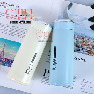 [Bao Vỡ 1 Đổi 1]Bình nước  in hình Chữ Nice  Kute 2 Lớp ( có hộp ) nhiều màu cute – GTH MART