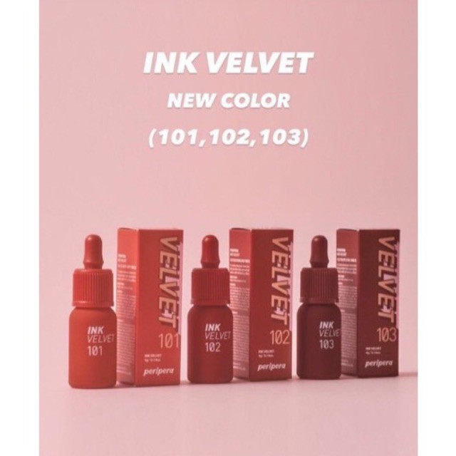[MẪU MỚI] Son Kem Lì Ink Velvet Màu 101 - 102 - 103