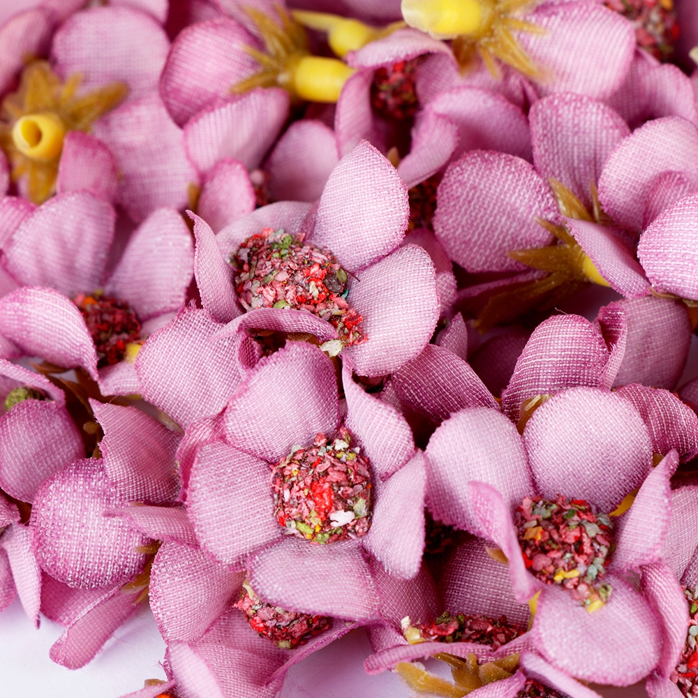 Set 5 hoa cúc bằng lụa nhiều màu cỡ 2.5cm dùng trang trí sách ảnh