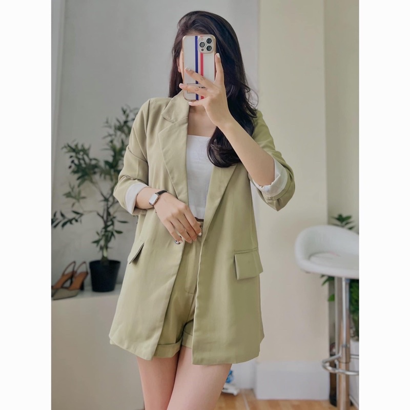 Áo Blazer Xanh Bơ Màu Hot Nhất Năm Nay - Áo Blazer nữ kiểu Hàn Quốc