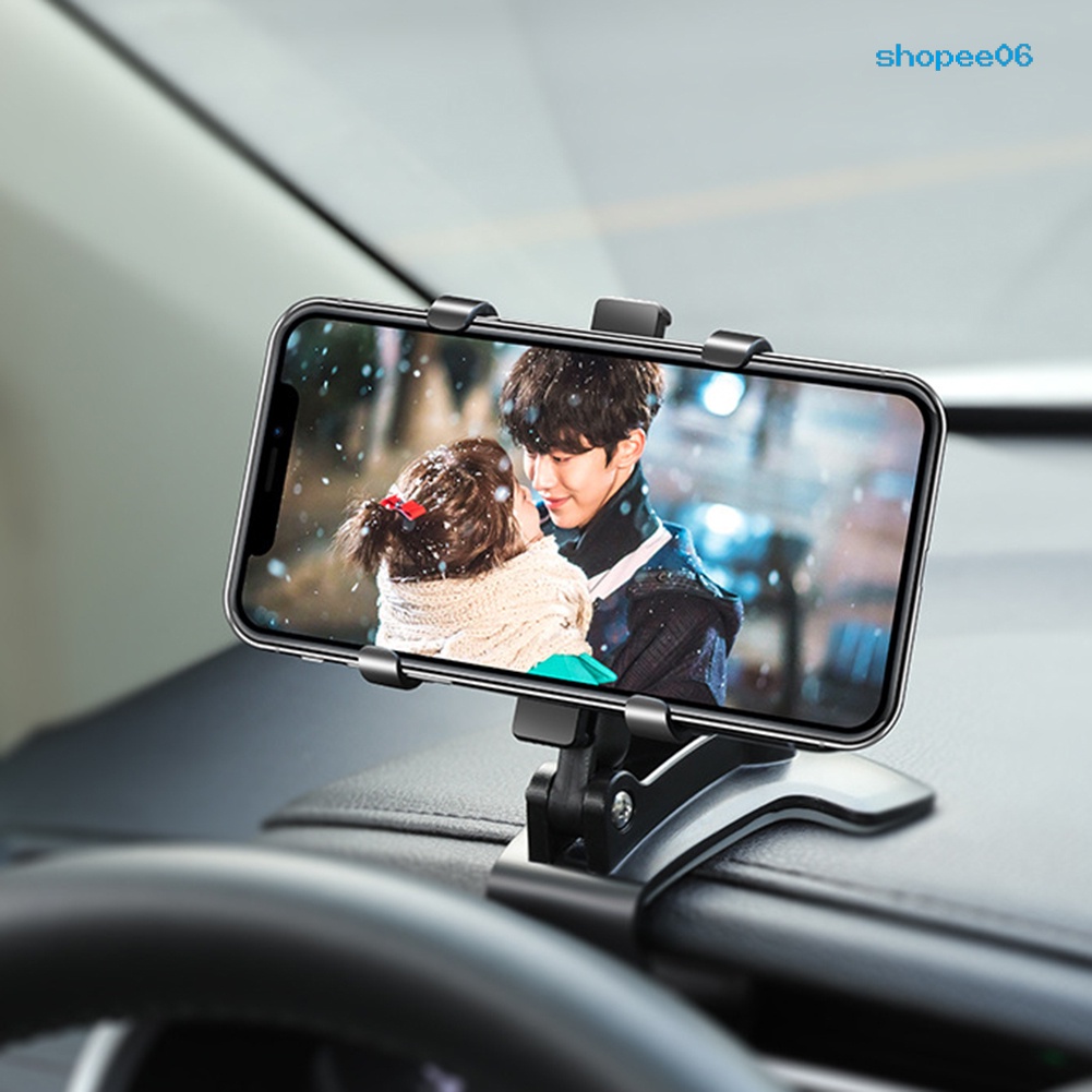 Giá Đỡ Điện Thoại Di Động Gắn Kính Chiếu Hậu Ô Tô Xoay 360 Độ