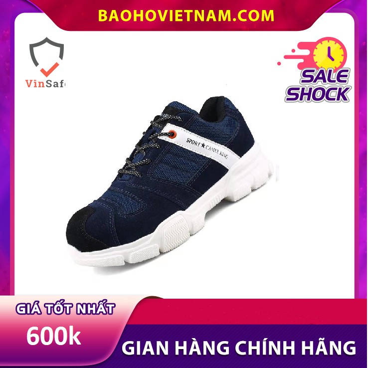 Giày da bảo hộ lao động thời trang 911 Xanh