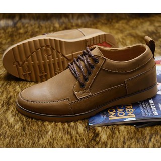 Giày da nam Moc-toe Derby da nubuk mà vàng bò (TG004V)