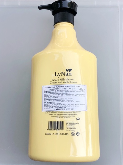 Sữa Tắm Trắng Da Cao Cấp LyNan Hương Nước Hoa 1200ml