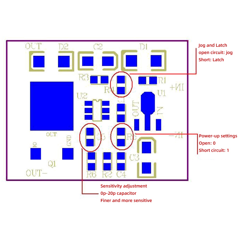 Mô đun cảm biến Pcbfun công tắc cảm ứng 3a 12v chuyên dụng