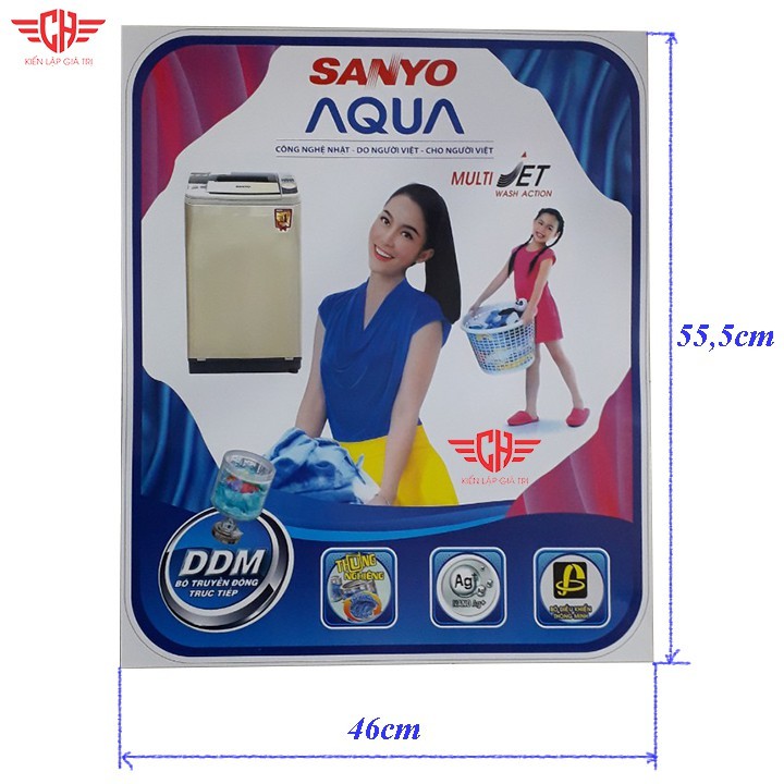 Tem máy giặt sanyo aqua mẫu 2