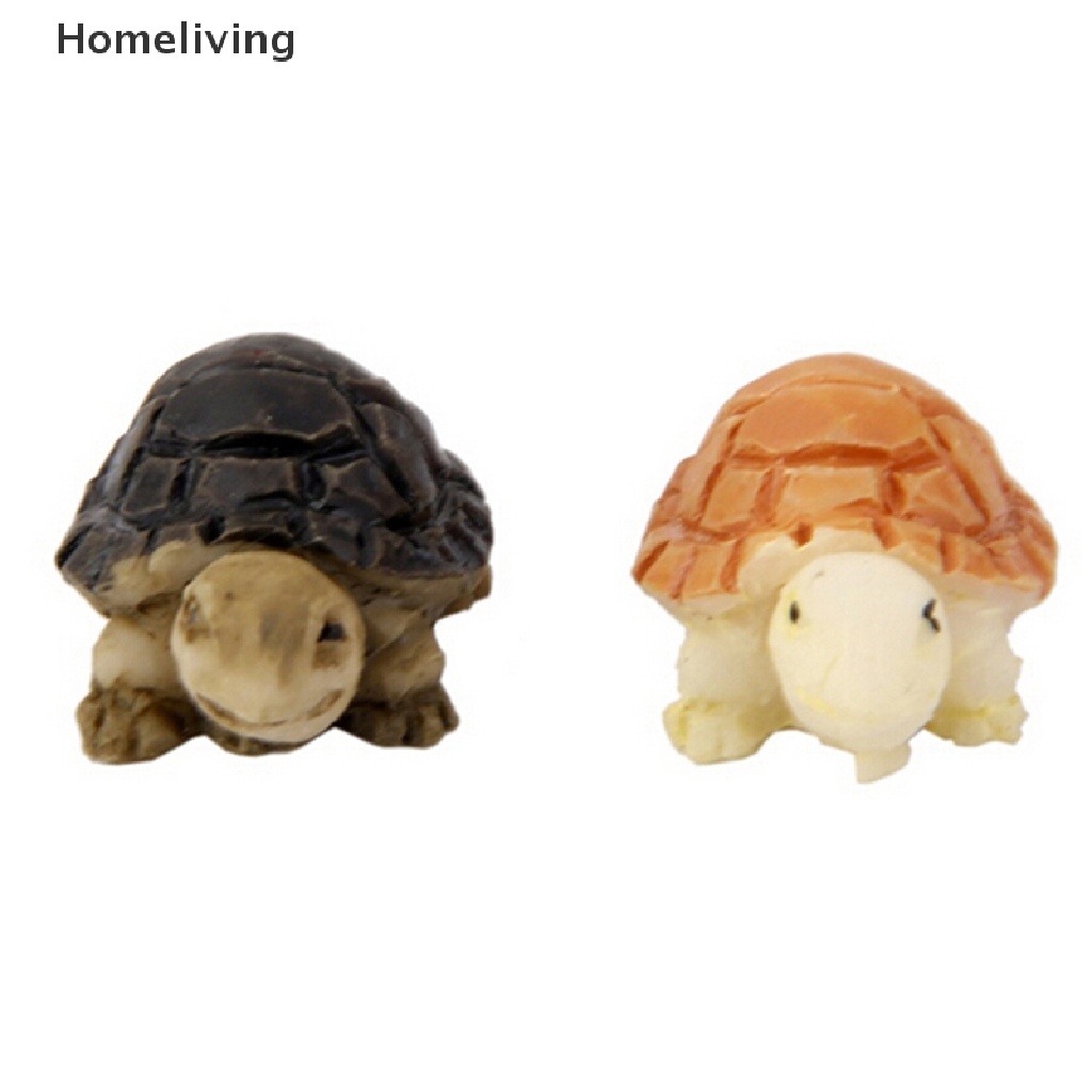 Set 2 Tượng Rùa Mini Trang Trí Sân Vườn