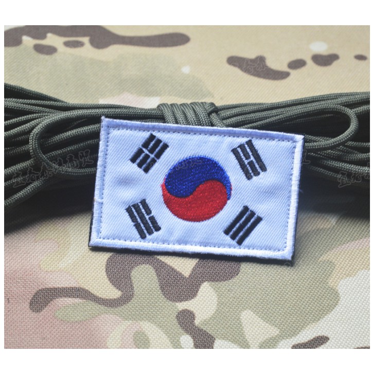 Patch Velcro logo cờ Hàn quốc, cờ  Hàn quốc, cờ Việt Nam trang trí balo nón quần áo có sẵn mặt bông hoặc bạn may vào