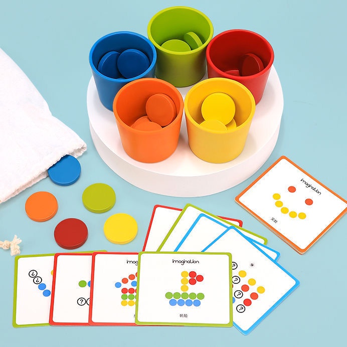 Cốc Phân Loại Màu Sắc Nhận Thức Giáo Dục Nhận Thức Theo Phương Pháp Montessori Giáo Dục Sớm Cho Bé