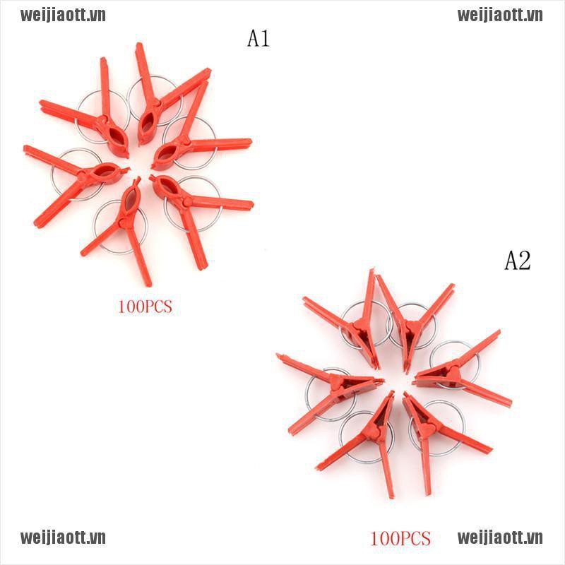 Set 100 Kẹp Nhựa Dùng Để Cố Định Thân Cây Trồng Siêu Tiện Lợi